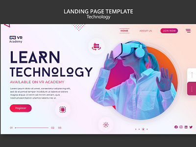 Virtual Reality Landing Page app branding design graphic design landing page