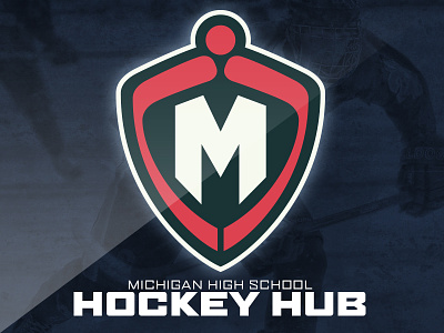 Michigan High School Hockey Hub brand high school hockey hockey hub logo michigan