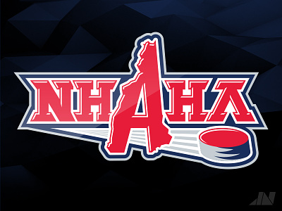 New Hampshire Amateur Hockey Association brand hockey identity illustrator logo new hampshire sports