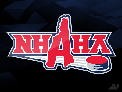 New Hampshire Amateur Hockey Association - Apparel brand hockey identity illustrator logo new hampshire sports