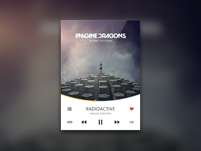 Day 005 - Music Player artist clean interface minimal music music player pause player song ui ux widget