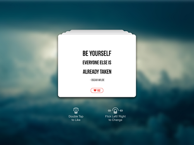 Day 007 - Author Quote author card clean gesture interface love minimal quote ui ux widet