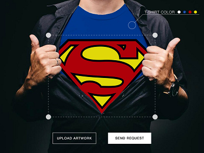 Day 015 - T-shirt Creator brand clothes dc fashion flat hero minimal superman t shirt ui