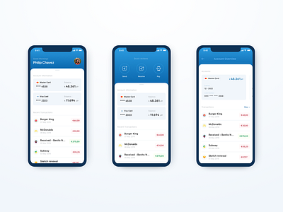 Design Exercise - Mobile Bank App Dashboard