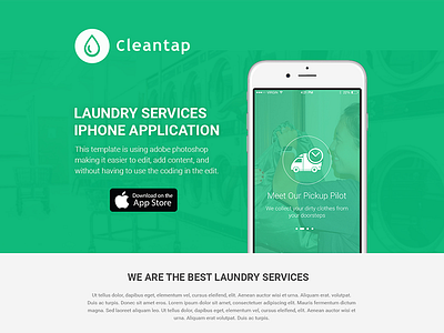 Laundry App Landing Page