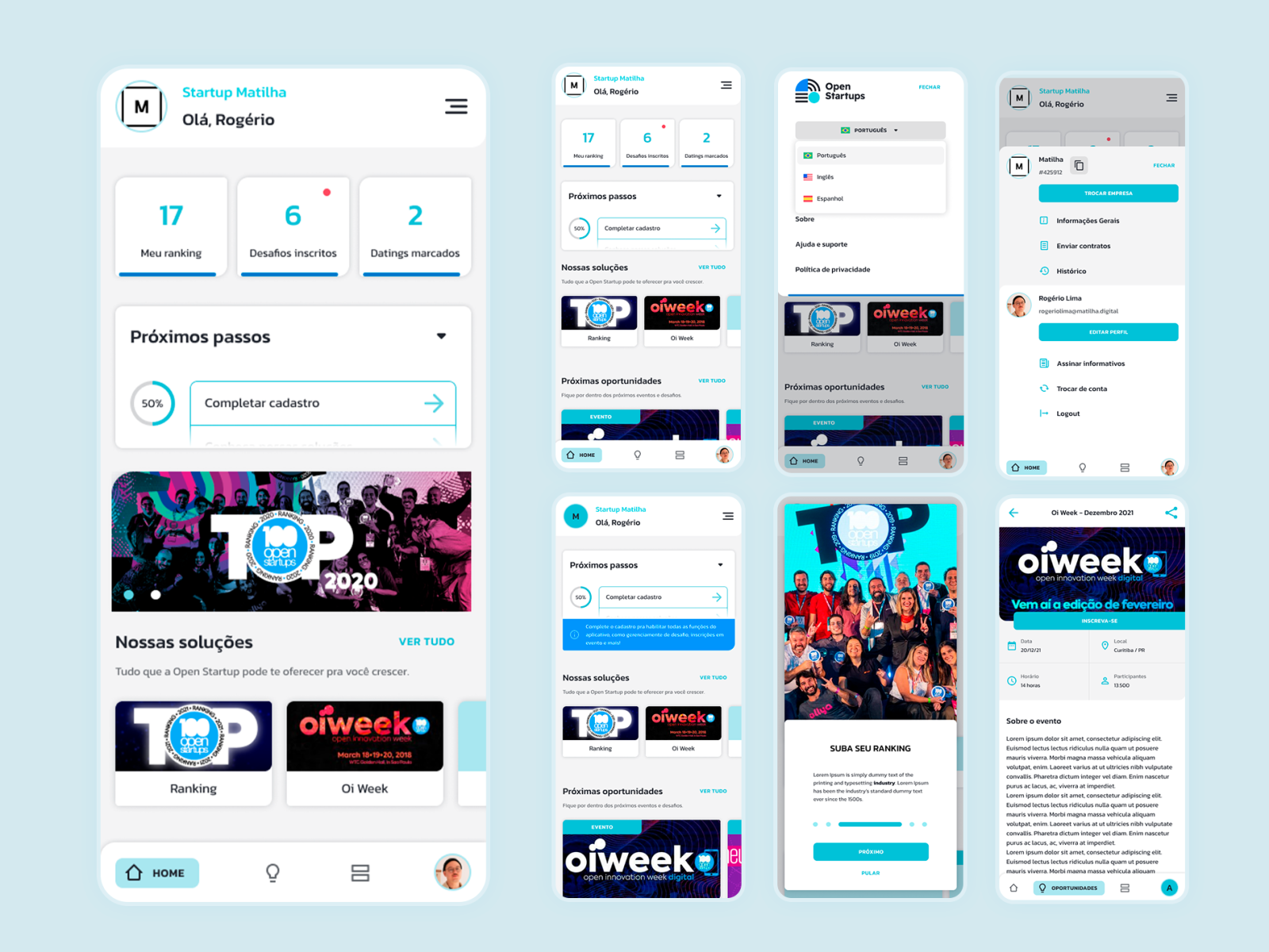 Open Startup by Rodrigo Liva on Dribbble