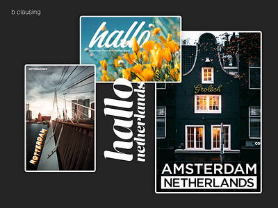 Netherlands | Weekly Warm Up amsterdam boldfont design dribbbleweeklywarmup font netherlands postcard print travel typedesign typography unsplash weekly warm up weeklywarmup