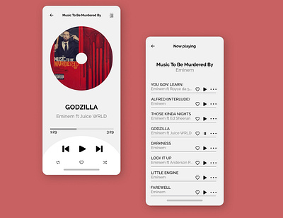 Music Player inspiration music player ui design