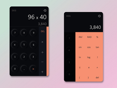 Neomorphic calculator calc calculator dark mode neomorphism neomural ui design