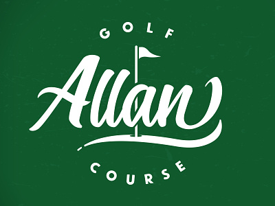Allan Golf Course design golf logo vector