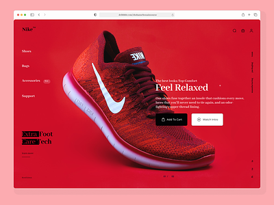 UI Design : Nike Shoe branding design graphics ui ui design uiux web ui