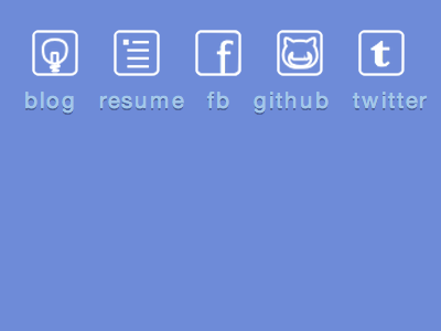 homepage icons blog facebook github resume twitter