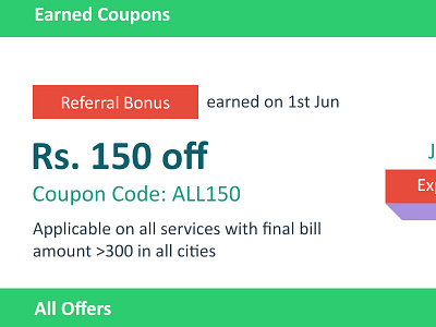 My Coupons app bouns mockup point