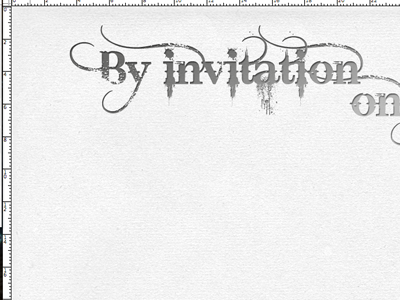 By invitation only blog design typography