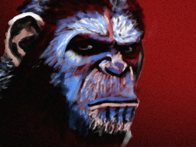 Dawn of Apes digital illustration