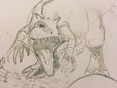 Jurassic World commission (work in progress) art cartoon commission fanart film freelance illustration jurassicworld pencil process wip