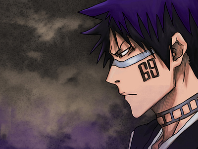 Hisagi Shuuhei. Bleach Anime adobe photoshop anime art artwork bleach anime character character design colorful digital art digital illustration digital painting fanart hero illustration manga painting shinigami