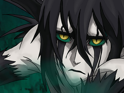 Ulquiorra Cifer. Bleach Anime adobe photoshop anime art black bleach bleach anime character character design colorful digital art digital illustration digital painting drawing fanart fantasy green hollow illustration manga painting