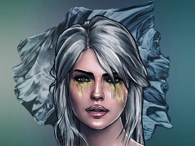 Cirilla Fiona Elen Riannon adobe photoshop art beautiful character design colorful fanart fantasy gaming illustration painting the witcher 3 witcher
