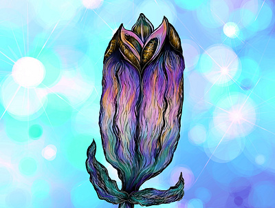 Flower II adobe photoshop art artwork beautiful colorful digital illustration digital painting digitalart drawing flower illustration nature painting sky