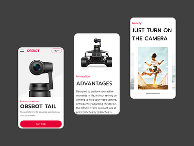 Mobile Version for Obsbot Tail camera concept design mobile mobile design mobile ui ui uidesign