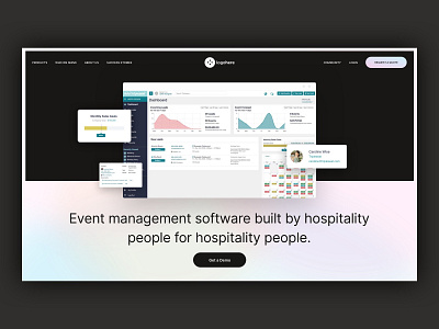 Event management software dashboard concept dashboard design exploration gradient landing page management practice soft software ui ui design ux uxui web web design website