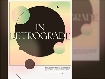Retrograde Poster artist artwork astrology design gradient graphic illustration poster print promotional retrograde