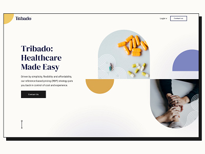 Tribado: Early Phase design health healthcare interface landing page medical product service ui ux web website