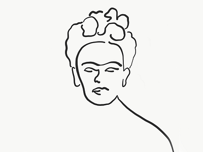 Abstract Line Work of Frida Kahlo design frida kahlo illustration linework