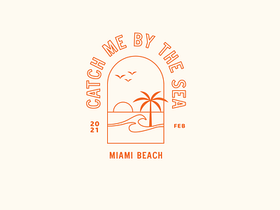 Miami Beach Illustration beachy design illustration illustrator linework miami beach vector