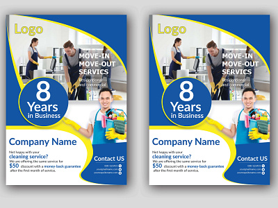 Cleaning services flyer advertisement business clean flyer modern