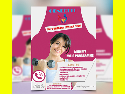 Promotional flyer for a fitness programme