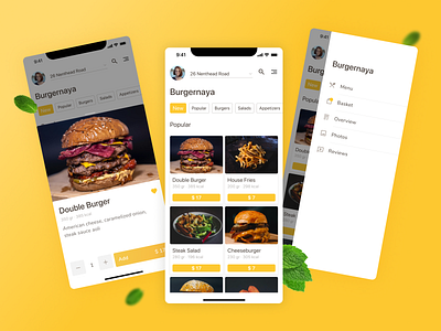 Restaurant app app design figma food restaurant ui ux