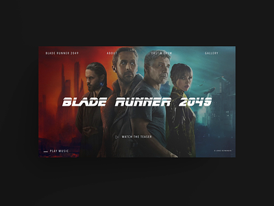 Blade Runner 2049 – website animation audio css3 design glitch html5 jquery player ui video