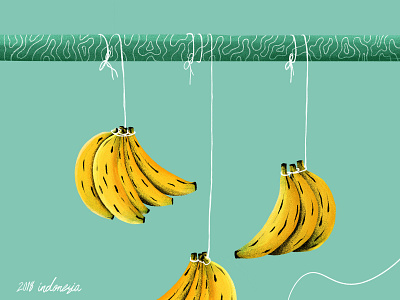 Bali 2d art bali banana design fruit illustration nature photoshop brush textured
