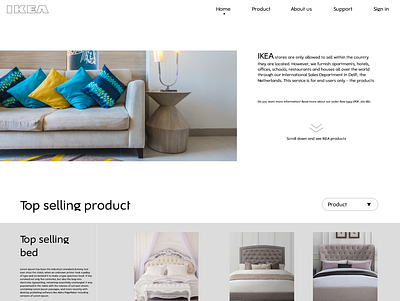 Ikea design icon minimal ui ux web website xd