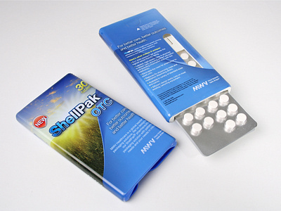MWV ShellPak OTC shrink wrap design branding cr packaging design graphic design logo medicine package design pharmaceuticals
