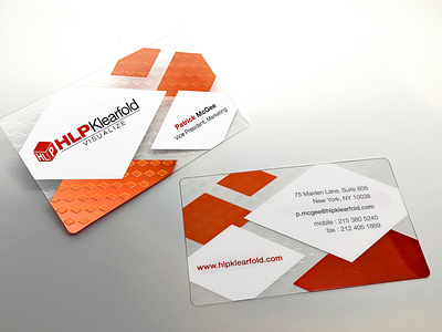 HLP Klearfold corp business card design