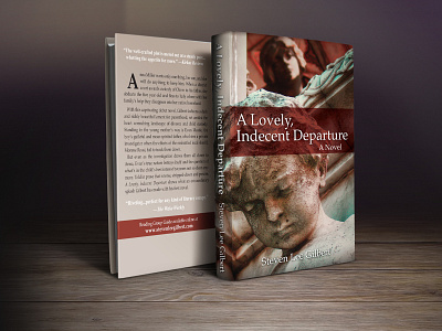 "A Lovely Indecent Depart" book cover design