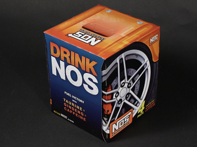 NOS Energy Drink 4pk carton design