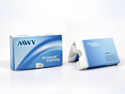 MWV Dosepak Express Pharma carton design brand engagement branding graphic design illustration medicine mwv package design pharma pharmaceutical packaging pharmaceuticals print design vector