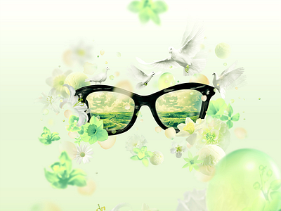 — Spring Fever abstract colors design graphic illustration pastel photo manipulation plants print shapes soft spring