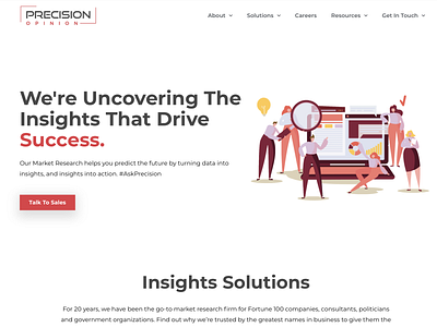 Precision Opinion Corporate Website elementor ui ux website design wordpress