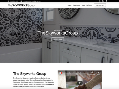 The Skyworks Group, Real Estate Firm elementor elementor pro marketing ui ux web design website website design wordpress wordpress design