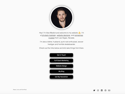AlexMedick.com - My Personal Site elementor elementor pro marketing ui ux web design website website design wordpress wordpress design