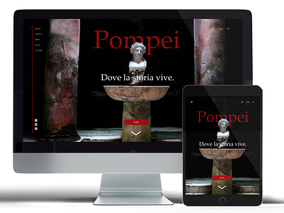 Pompei website design museum ui web