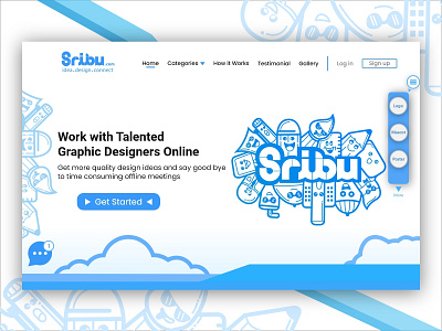 Sribu landing page