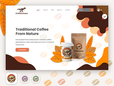 The coffee shop Landing Page design