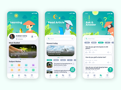 Farmer Space App Design agriculture android app design farmer ios start up ui ux