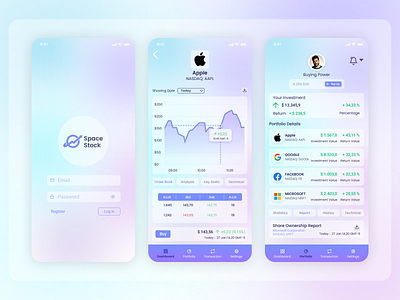 Space Stock App Design